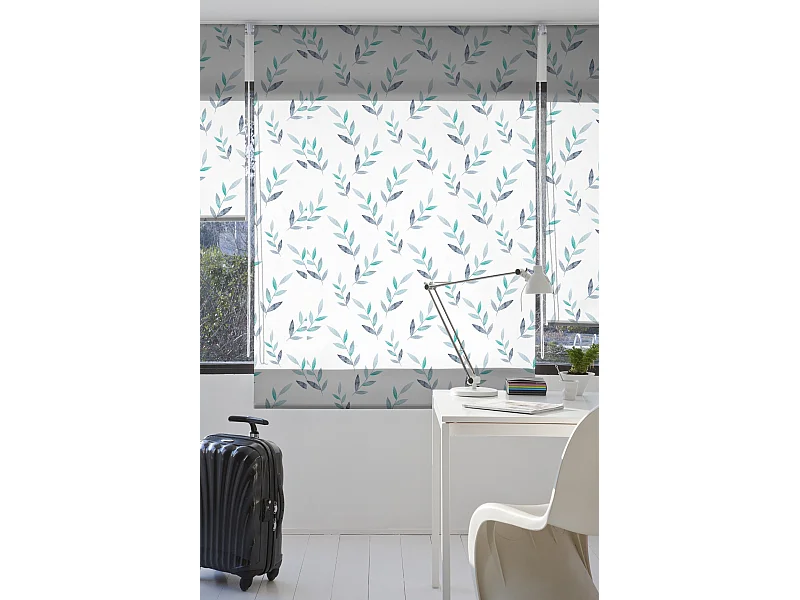 ESTORALIS | Estores Personalizados FLORES y PLANTAS  | 130 x 180 cm (Ancho por Alto) Tamaño de Tela 127 x 175 cm | Modelo F-1558 Color Unico