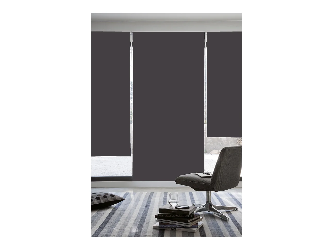 ESTORALIS | Estores Enrollables Opaco | 110 x 235 cm (Ancho por Alto) Tamaño de Tela 107 x 230 cm | Modelo DRACARYS Color Antracita