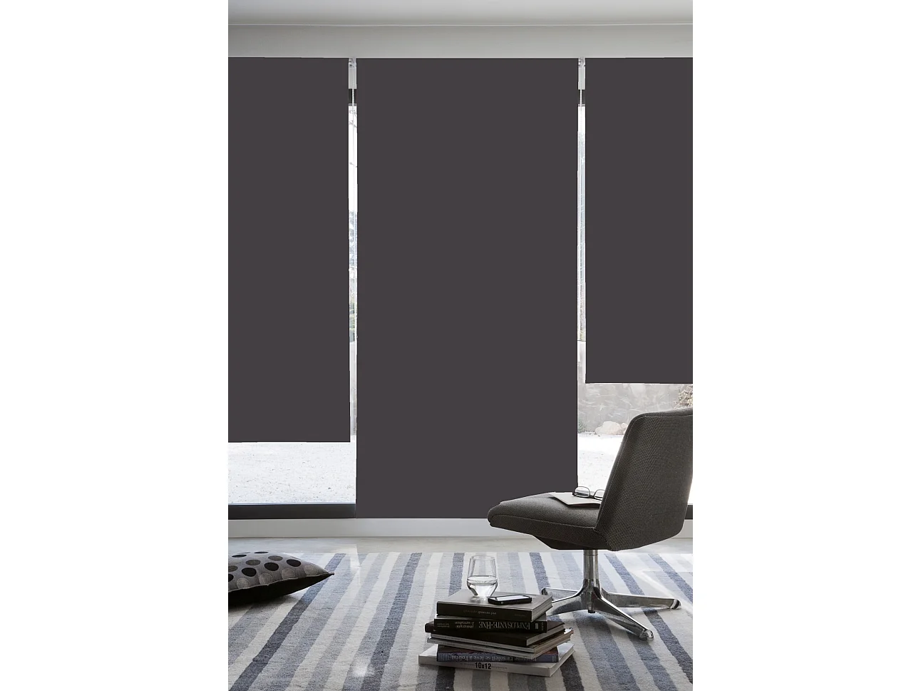 ESTORALIS | Estores Enrollables Opaco | 110 x 235 cm (Ancho por Alto) Tamaño de Tela 107 x 230 cm | Modelo DRACARYS Color Antracita