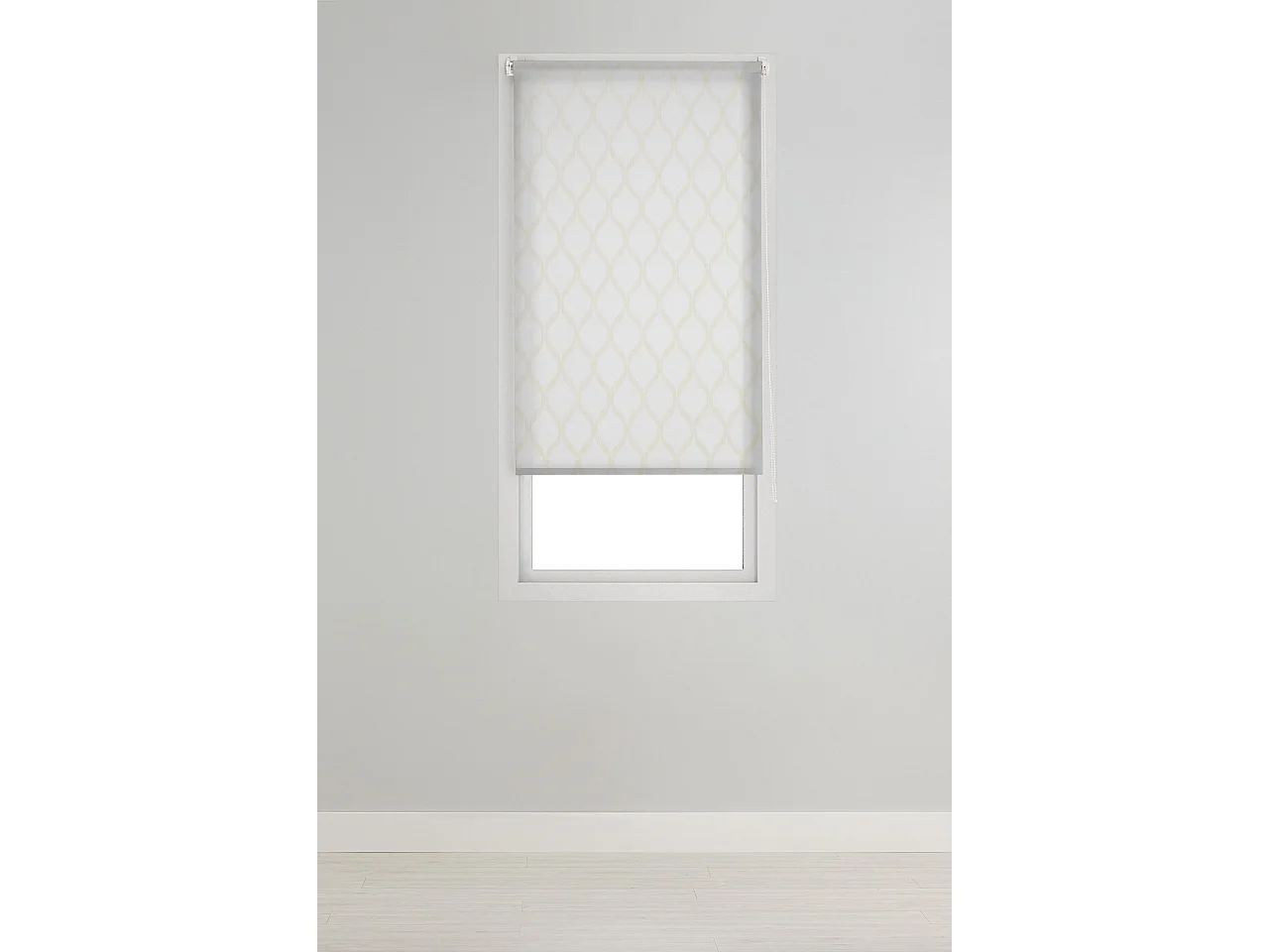 ESTORALIS | Estor Enrollable Translúcido de Visillo | 170 x 255 cm (Ancho por Alto) Tamaño de Tela 167 x 250 cm | Modelo DAVOS Color Blanco/Beige