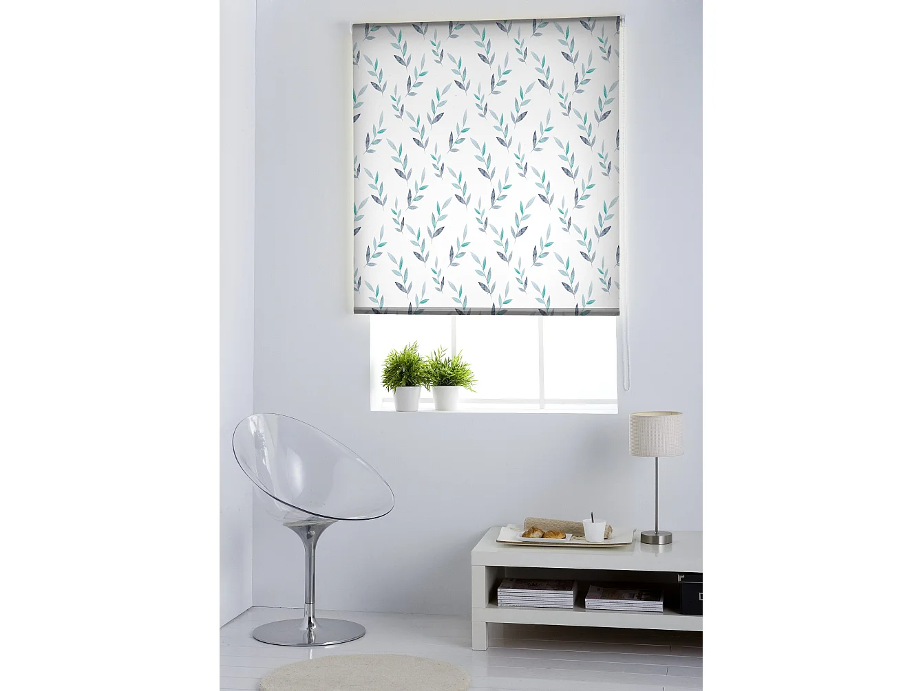 ESTORALIS | Estores Personalizados FLORES y PLANTAS  | 160 x 180 cm (Ancho por Alto) Tamaño de Tela 157 x 175 cm | Modelo F-1558 Color Unico