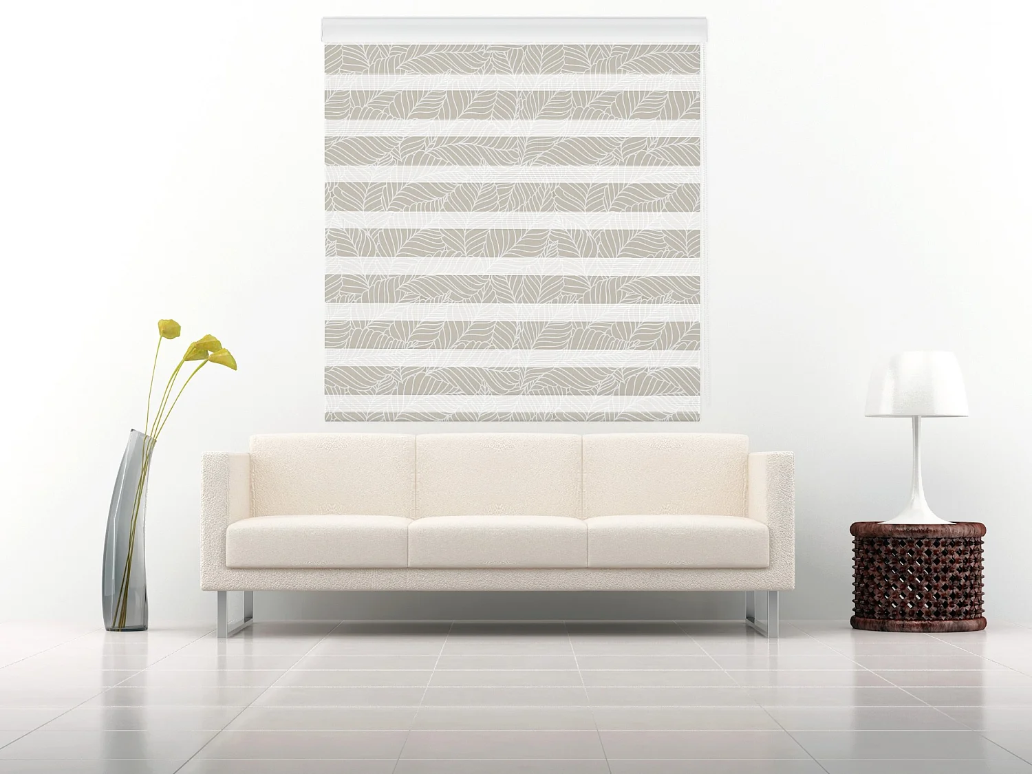 ESTORALIS | Estores Personalizados NOCHE y DIA | 110 x 180 cm (Ancho por Alto) Tamaño de Tela 107 x 175 cm | Modelo T-4072 Color Unico