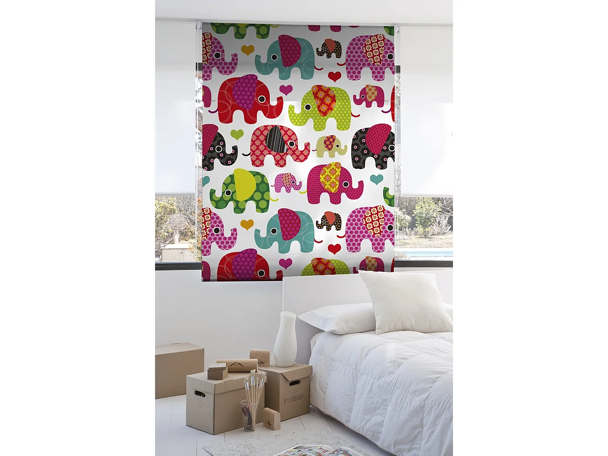 ESTORALIS | Estores Personalizados INFANTILES | 110 x 180 cm (Ancho por Alto) Tamaño de Tela 107 x 175 cm | Modelo I-862 Color Unico