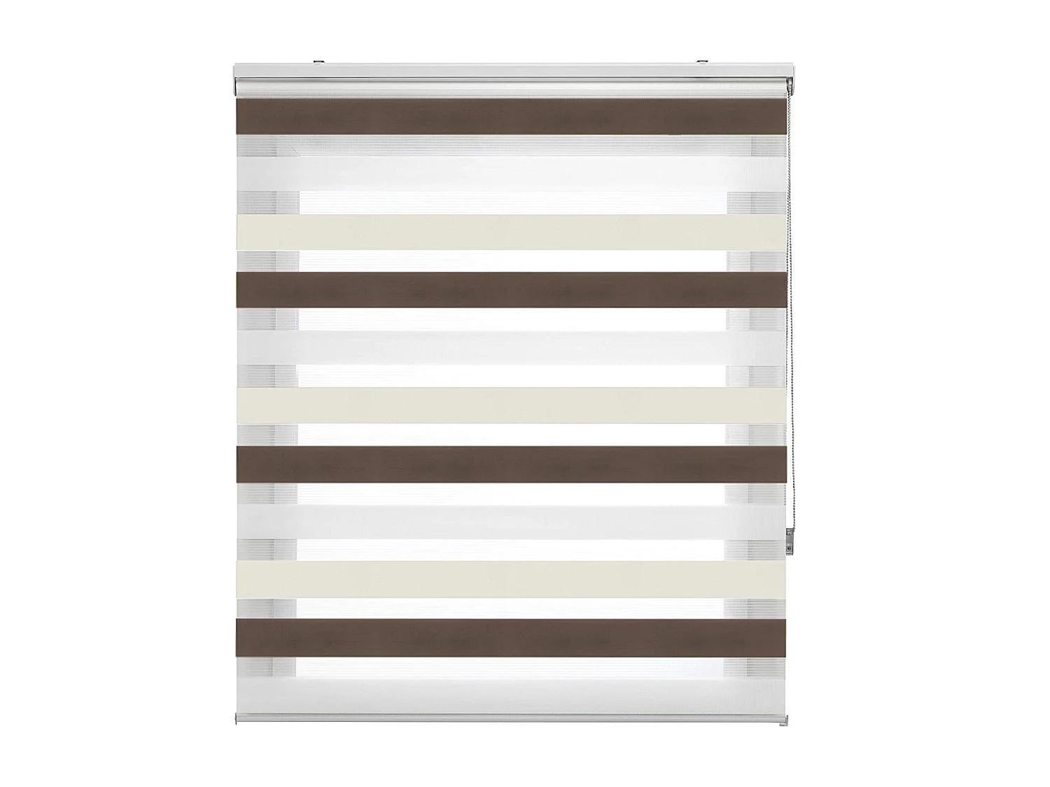 ESTORALIS | Estor Enrollable NOCHE y DIA | 170 x 255 cm (Ancho por Alto) Tamaño de Tela 167 x 250 cm | Modelo LORAS Color Marron/Beige