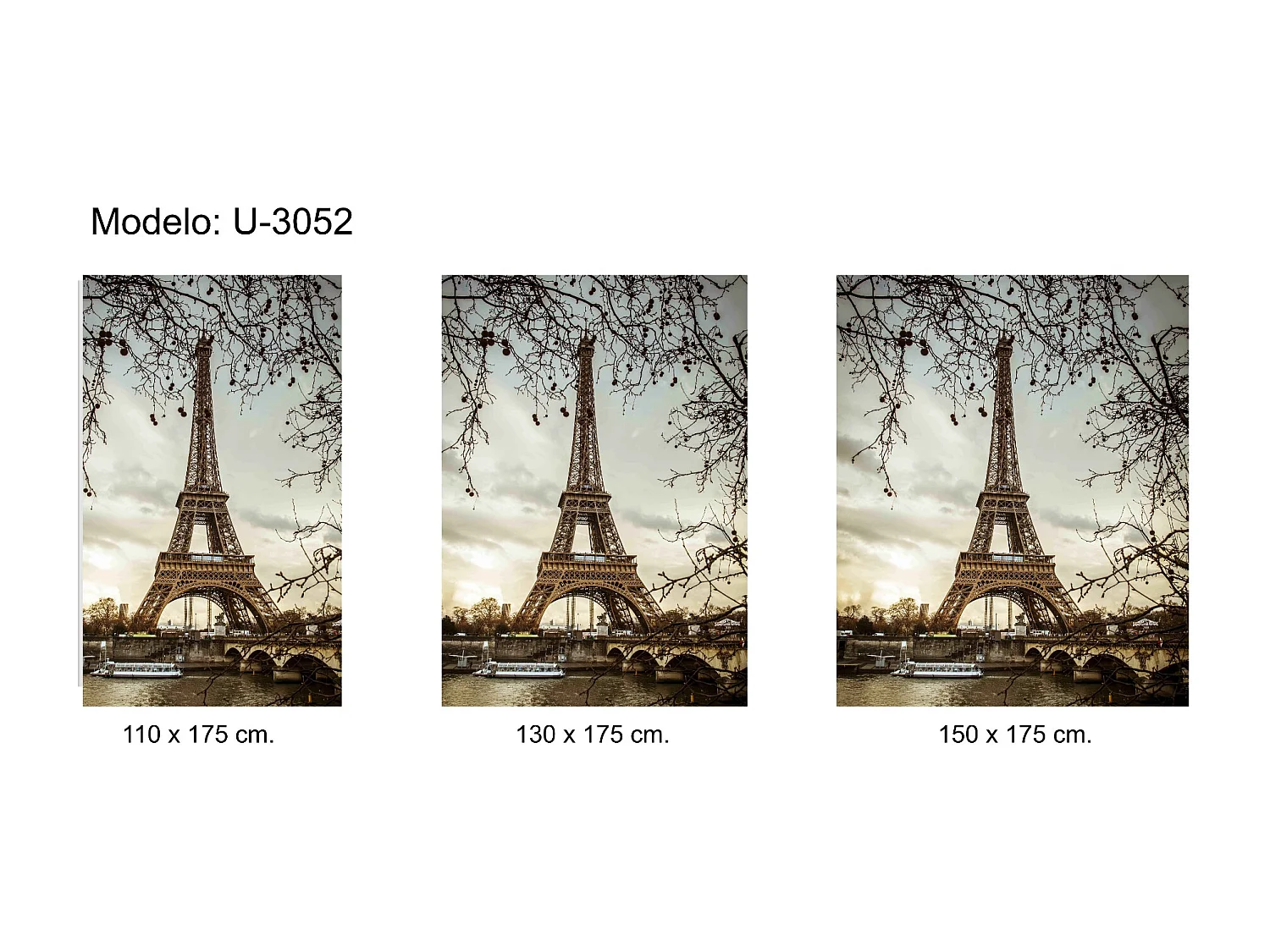 ESTORALIS | Estores Personalizados URBAN | 130 x 180 cm (Ancho por Alto) Tamaño de Tela 127 x 175 cm | Modelo U-3052 Color Unico