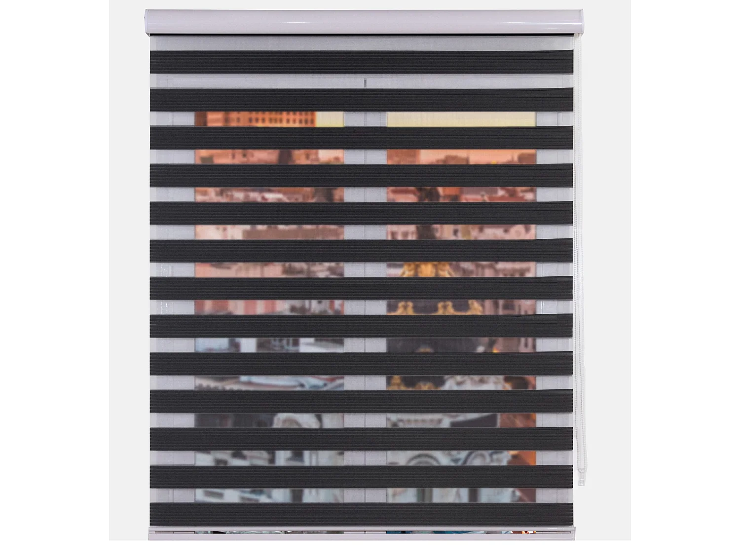 ESTORALIS | Estor Enrollable NOCHE y DIA | 100 x 255 cm (Ancho por Alto) Tamaño de Tela 97 x 250 cm | Modelo SAMWELL Color Antracita