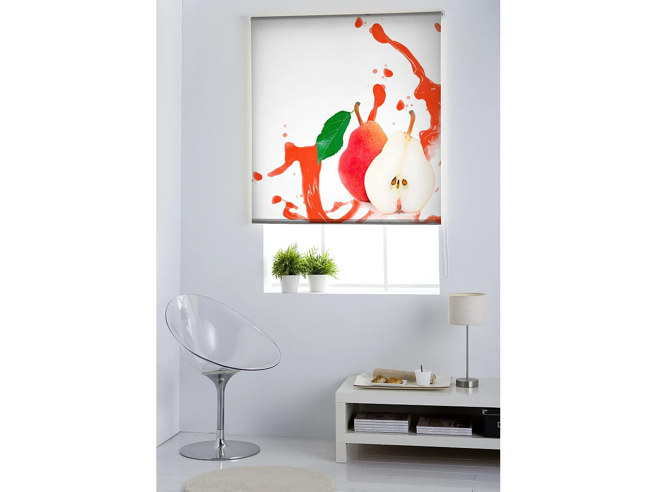 ESTORALIS | Estores Personalizados Easyfix de COCINA | 65 x 150 cm (Ancho por Alto) Tamaño de Tela 62 x 150 cm | Modelo C-1204 Color Unico