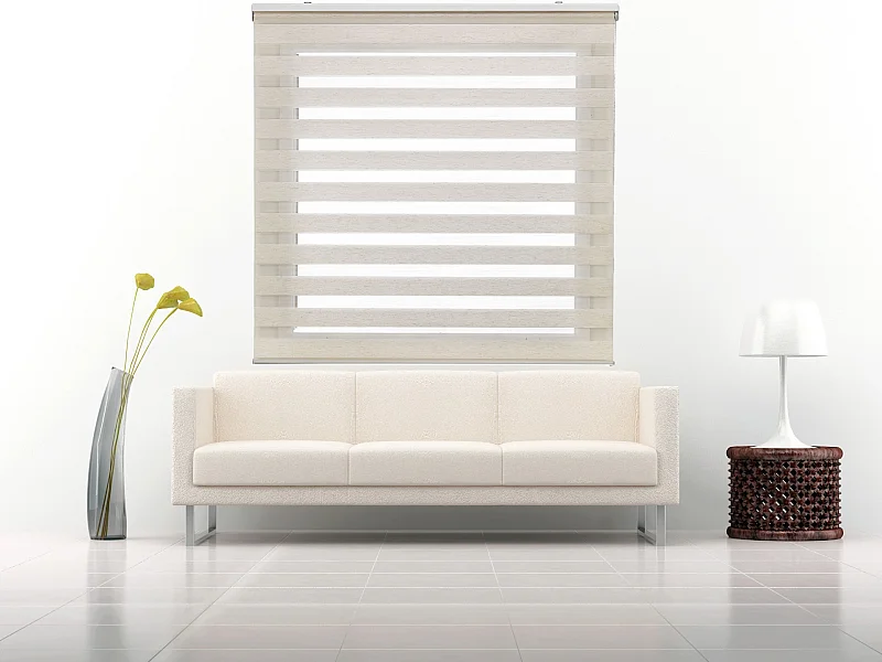 ESTORALIS | Estor Enrollable NOCHE y DIA | 145 x 180 cm (Ancho por Alto) Tamaño de Tela 142 x 175 cm | Modelo SHAE Color Lino