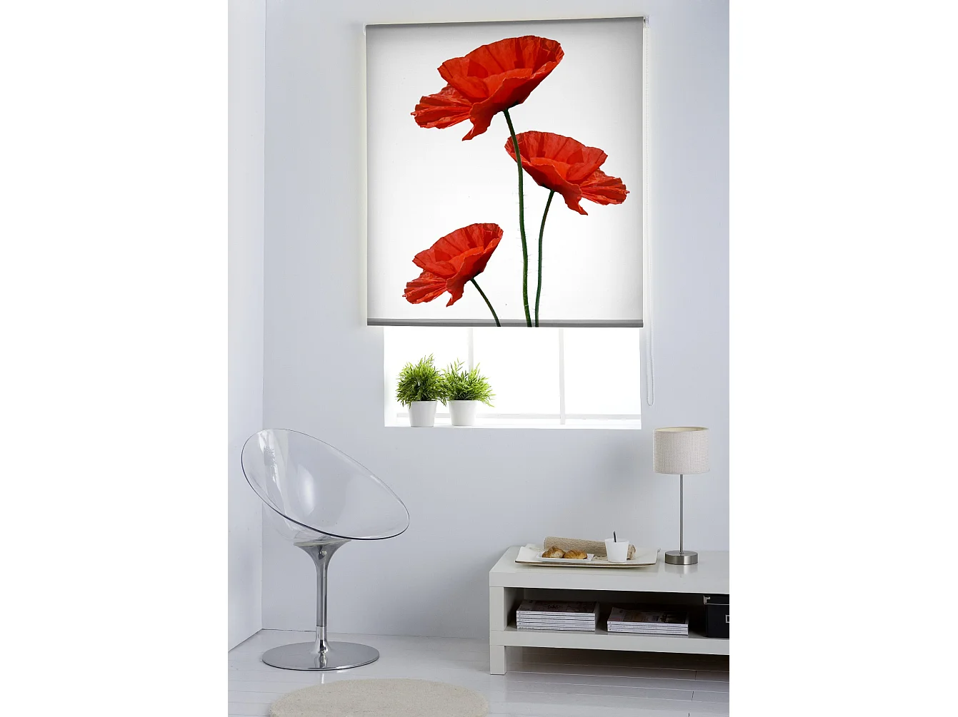 ESTORALIS | Estores Personalizados FLORES y PLANTAS  | 110 x 180 cm (Ancho por Alto) Tamaño de Tela 107 x 175 cm | Modelo F-1044 Color Unico