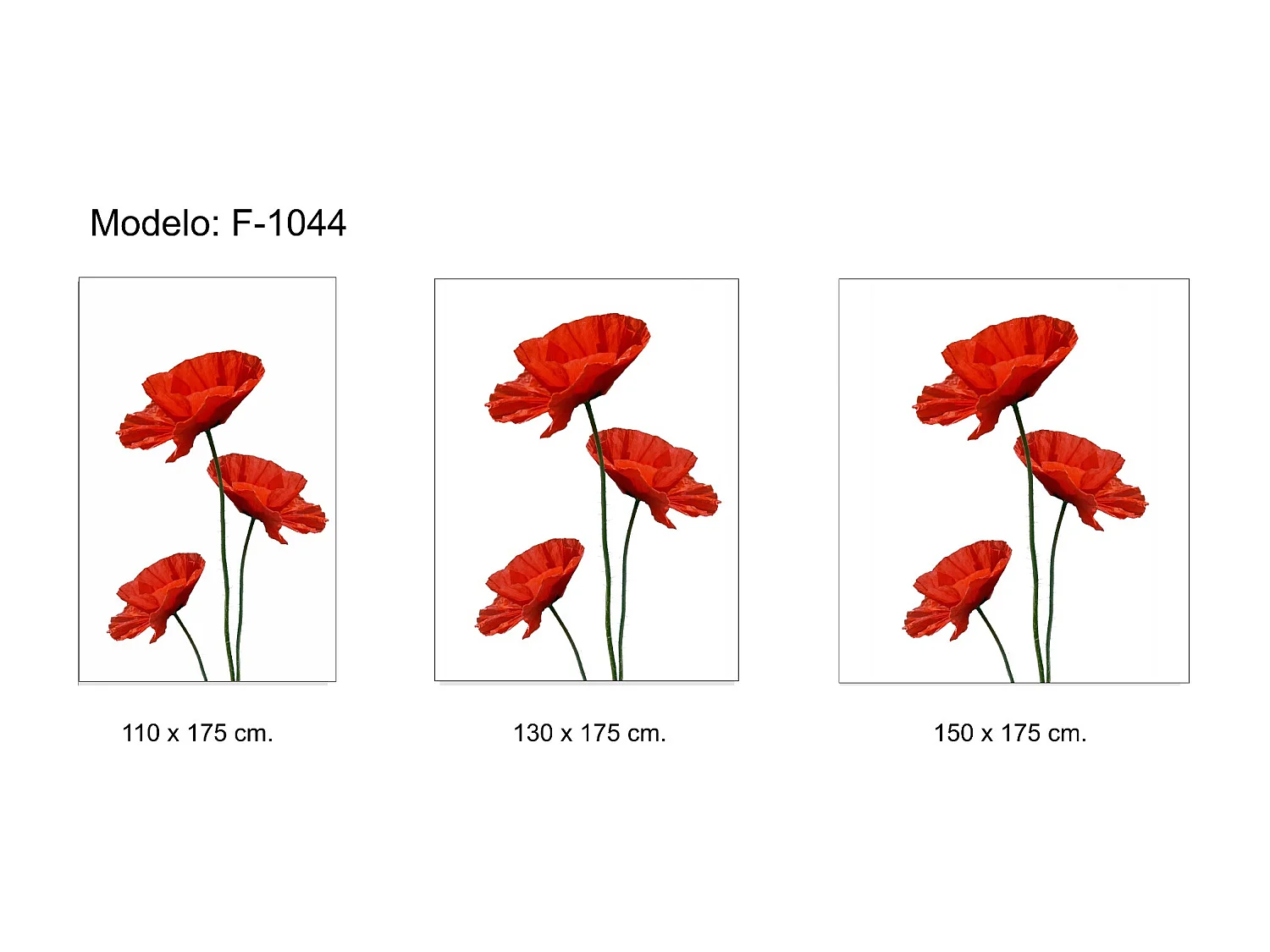 ESTORALIS | Estores Personalizados FLORES y PLANTAS  | 110 x 180 cm (Ancho por Alto) Tamaño de Tela 107 x 175 cm | Modelo F-1044 Color Unico