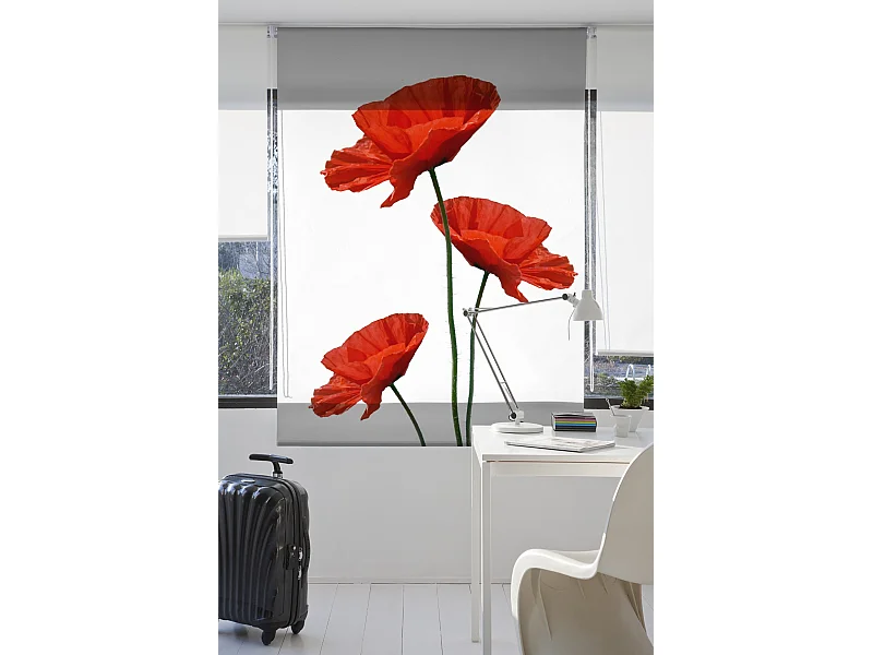 ESTORALIS | Estores Personalizados FLORES y PLANTAS  | 110 x 180 cm (Ancho por Alto) Tamaño de Tela 107 x 175 cm | Modelo F-1044 Color Unico