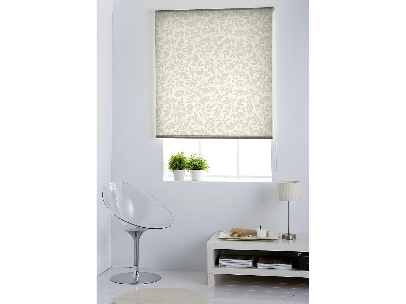 ESTORALIS | Estores Personalizados FLORES y PLANTAS  | 130 x 180 cm (Ancho por Alto) Tamaño de Tela 127 x 175 cm | Modelo F-1560 Color Unico