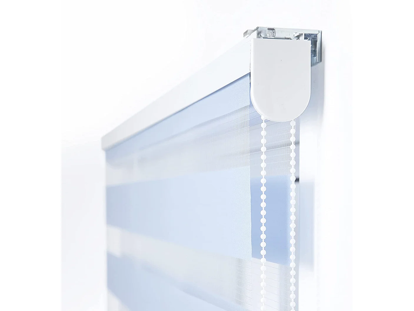 ESTORALIS | Estor Enrollable NOCHE y DIA | 125 x 180 cm (Ancho por Alto) Tamaño de Tela 122 x 175 cm | Modelo SHAE Color Celeste