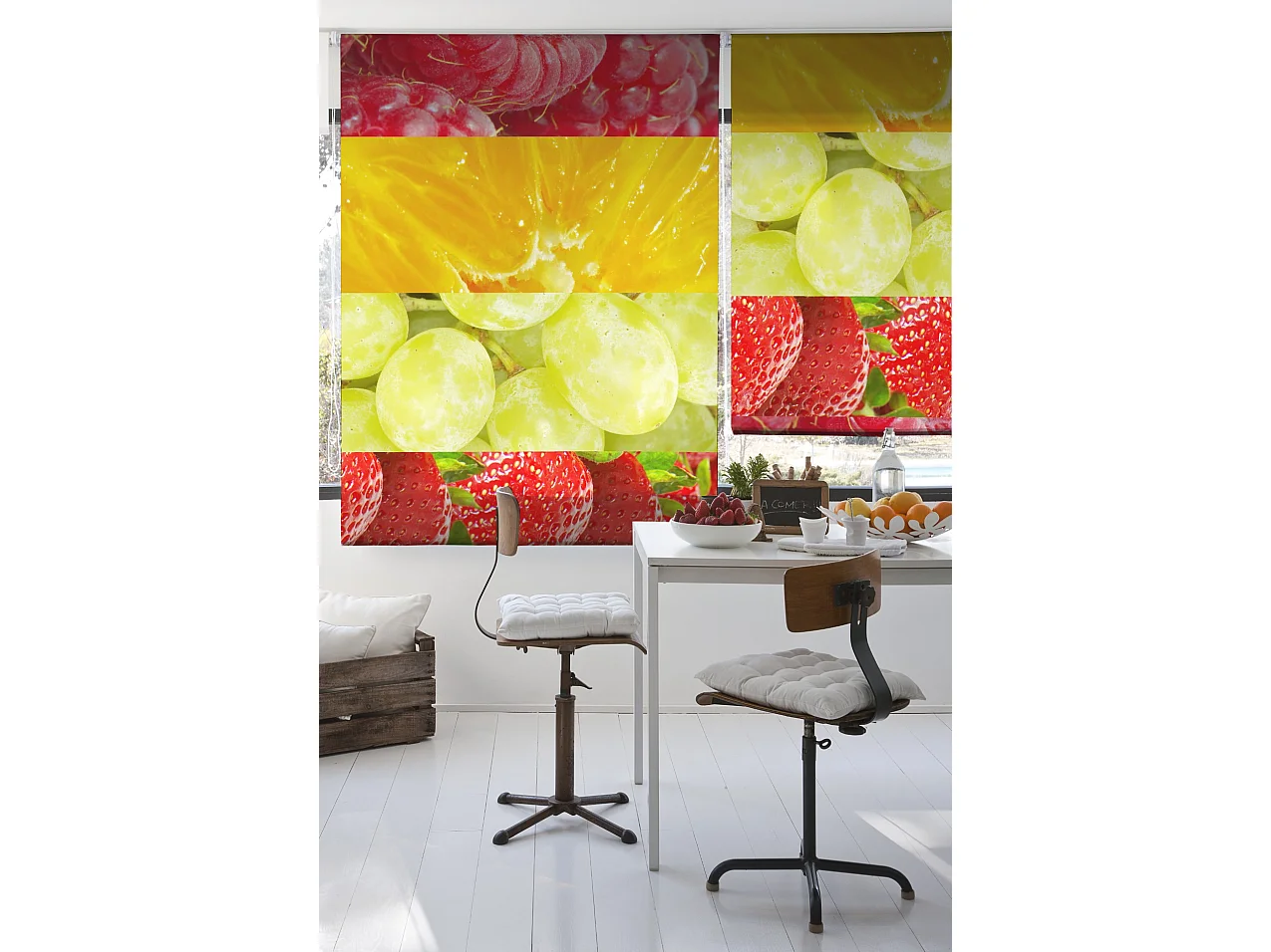 ESTORALIS | Estores Personalizados Easyfix de COCINA | 65 x 150 cm (Ancho por Alto) Tamaño de Tela 62 x 150 cm | Modelo C-1216 Color Unico