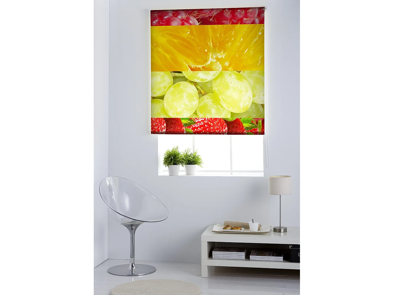 ESTORALIS | Estores Personalizados Easyfix de COCINA | 65 x 150 cm (Ancho por Alto) Tamaño de Tela 62 x 150 cm | Modelo C-1216 Color Unico