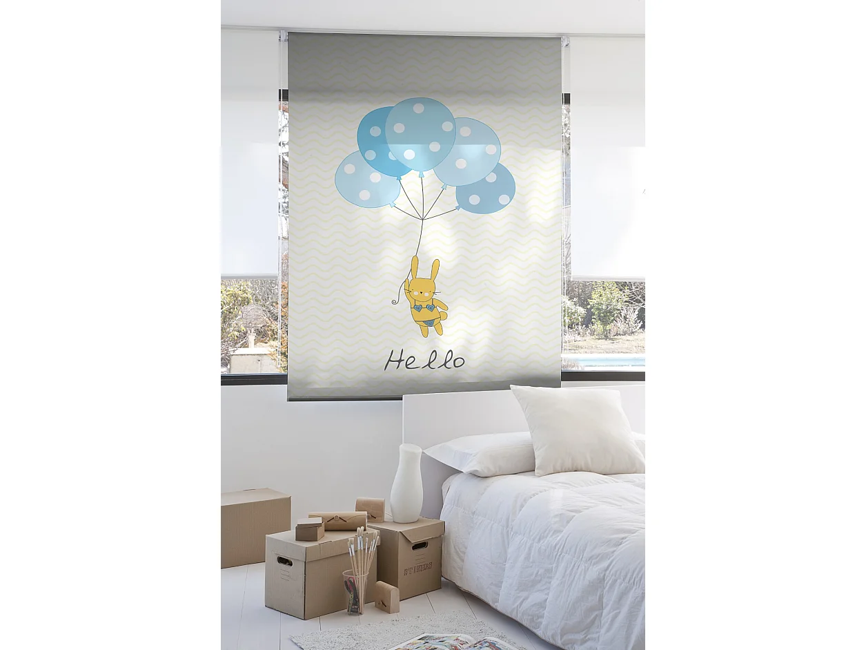 ESTORALIS | Estores Personalizados Easyfix INFANTILES | 100 x 150 cm (Ancho por Alto) Tamaño de Tela 97 x 150 cm | Modelo I-108 Color Unico