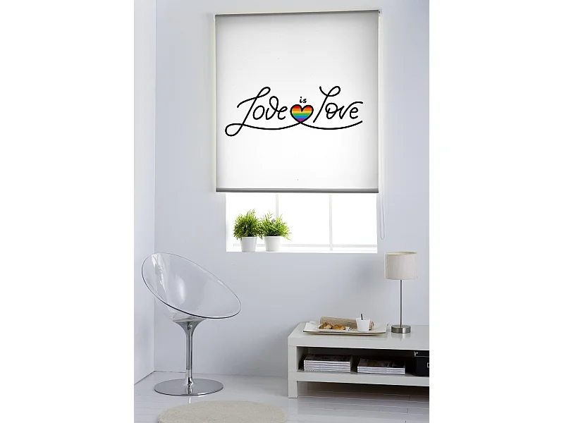 ESTORALIS | Estores Personalizados VARIOS | 110 x 180 cm (Ancho por Alto) Tamaño de Tela 107 x 175 cm | Modelo LGTBI-1 Color Unico