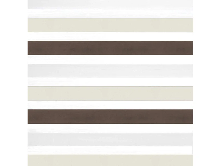 ESTORALIS | Estor Enrollable NOCHE y DIA | 145 x 180 cm (Ancho por Alto) Tamaño de Tela 142 x 175 cm | Modelo LORAS Color Marron/Beige