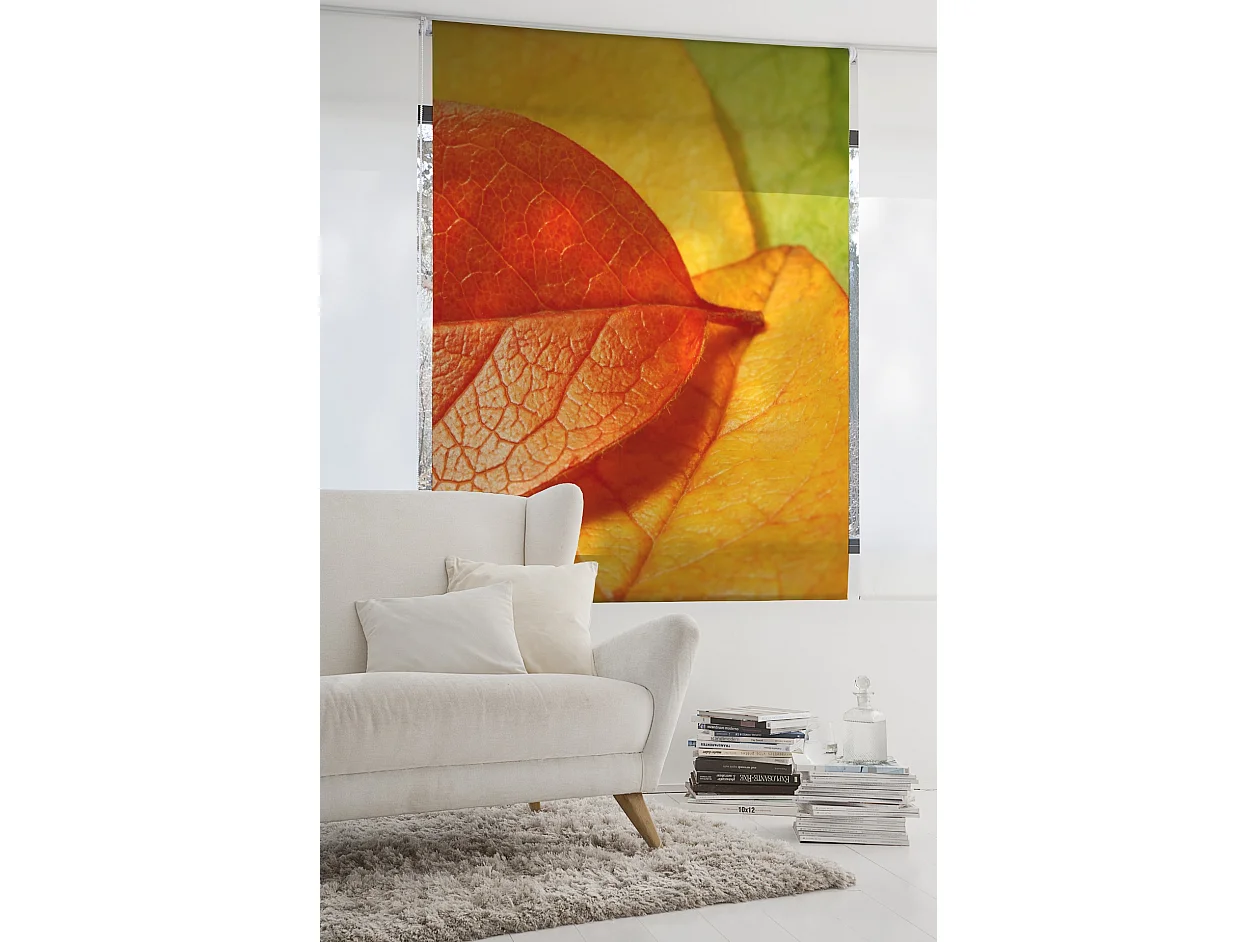 ESTORALIS | Estores Personalizados FLORES y PLANTAS  | 160 x 180 cm (Ancho por Alto) Tamaño de Tela 157 x 175 cm | Modelo F-1559 Color Unico