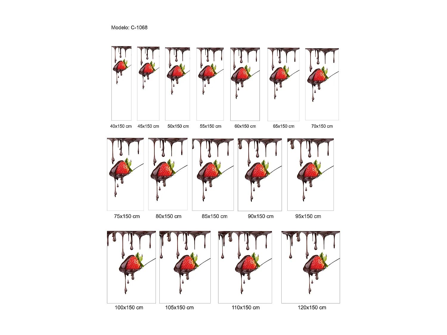 ESTORALIS | Estores Personalizados Easyfix de COCINA | 60 x 150 cm (Ancho por Alto) Tamaño de Tela 57 x 150 cm | Modelo C-1068 Color Unico