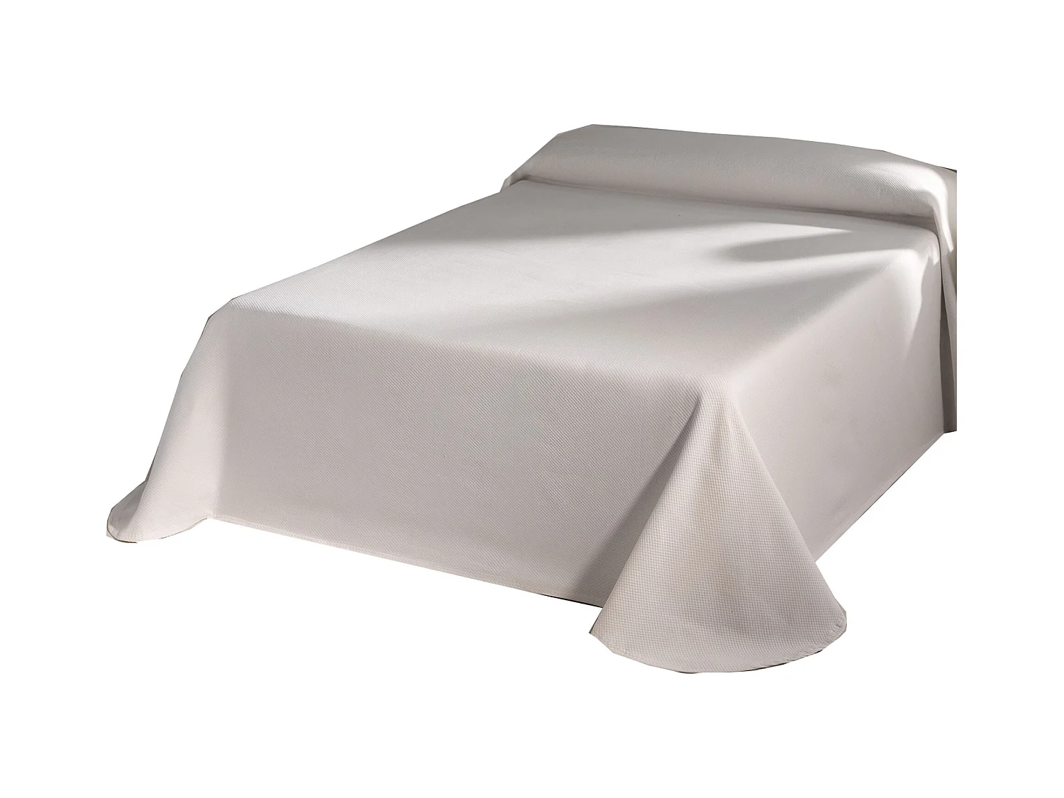 ESTORALIS | Colcha Tejido Jacquard | Colcha buena para todas las Estaciones | Para Cama 105 cm. ( 205x270 cm. AnchoxAlto ) | Modelo PUNTOS Color Crudo