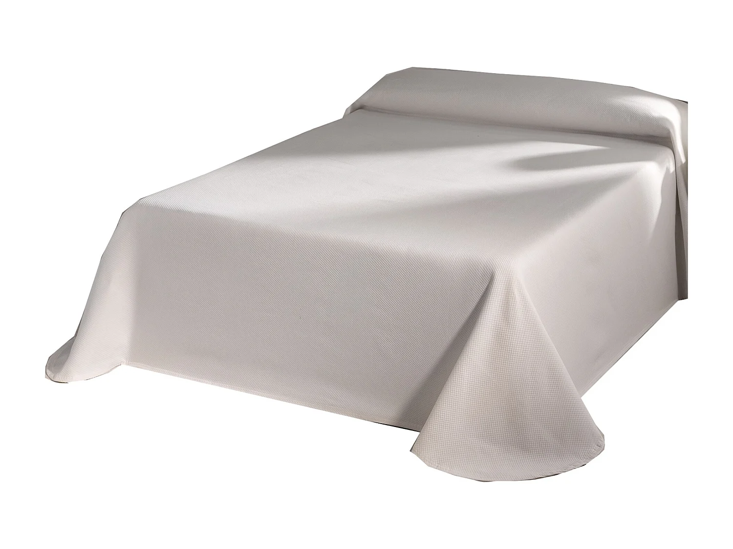 ESTORALIS | Colcha Tejido Jacquard | Colcha buena para todas las Estaciones | Para Cama 135 cm. ( 235x270 cm. AnchoxAlto ) | Modelo PUNTOS Color Blanco