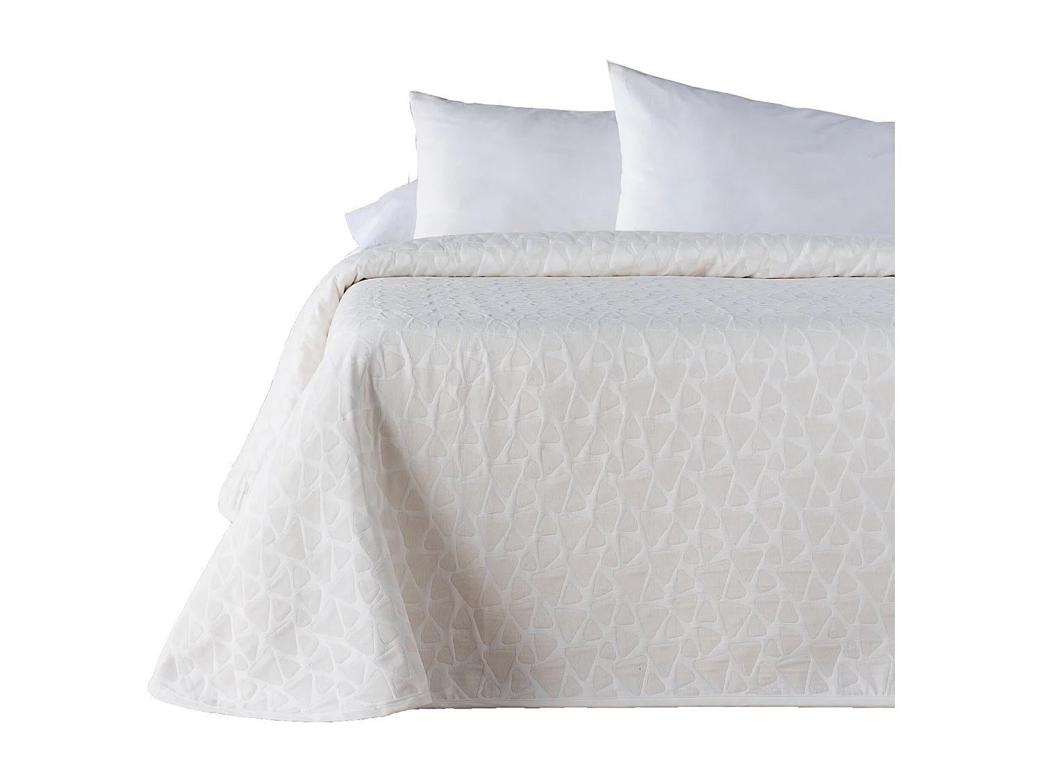 ESTORALIS | Colcha Tejido Jacquard | Colcha buena para todas las Estaciones | Para Cama 150 cm. ( 250x270 cm. AnchoxAlto ) | Modelo ONIX Color Crudo