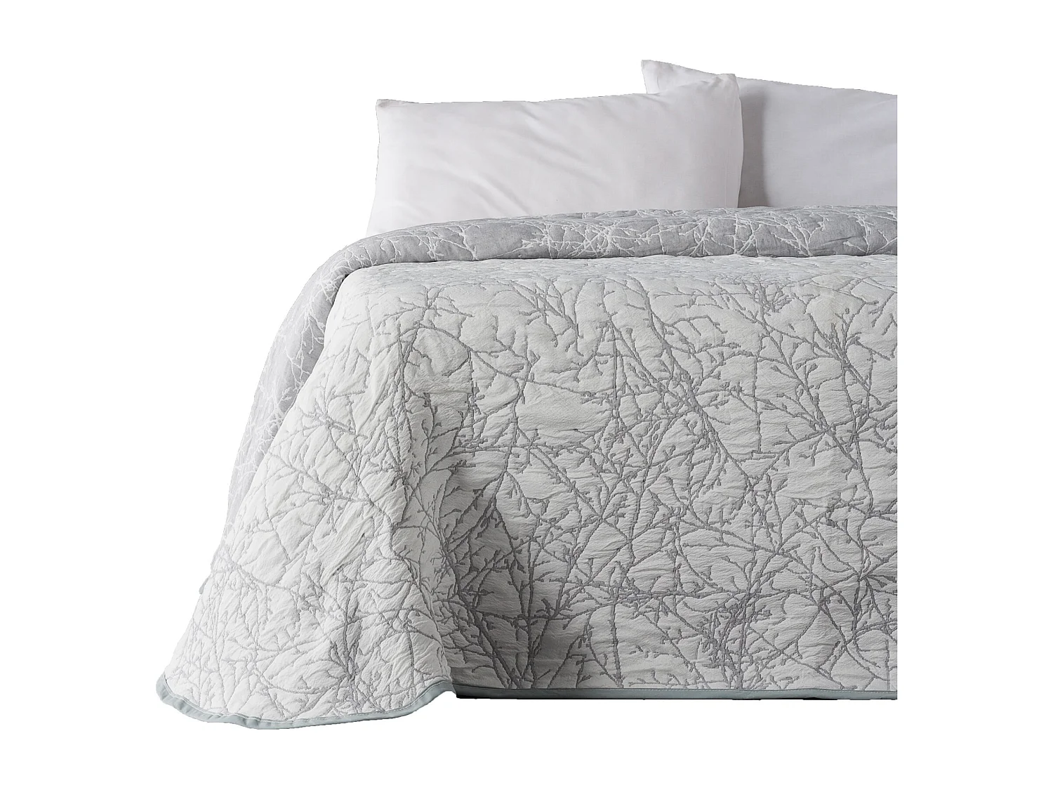 ESTORALIS | Colcha Tejido Jacquard | Colcha buena para todas las Estaciones | Para Cama 180 cm. ( 270x270 cm. AnchoxAlto ) | Modelo TOPACIO Color Gris