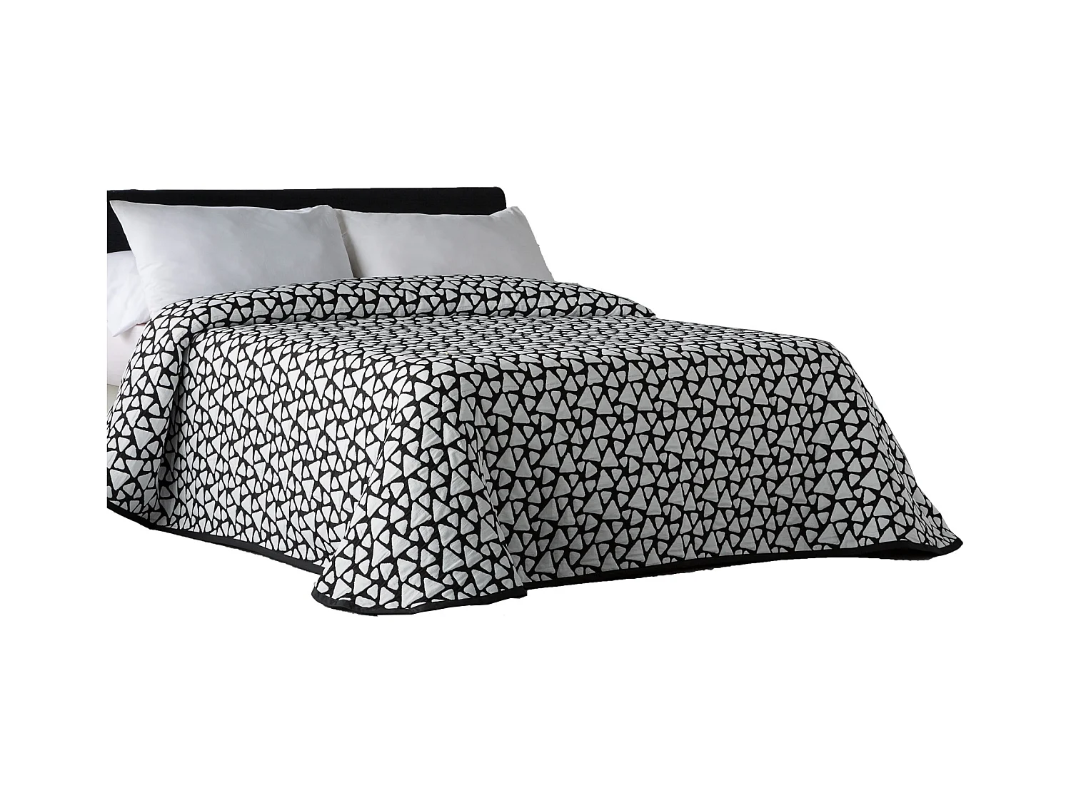 ESTORALIS | Colcha Tejido Jacquard | Colcha buena para todas las Estaciones | Para Cama 180 cm. ( 270x270 cm. AnchoxAlto ) | Modelo ONIX Color Negro