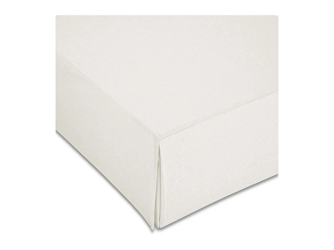 ESTORALIS | Cubre Canape Tejido Loneta Lisa | Para Cama 105 cm. ( 105x200 cm. AnchoxAlto ) Volante 30 cm. alto | Modelo LONETA Color Crudo