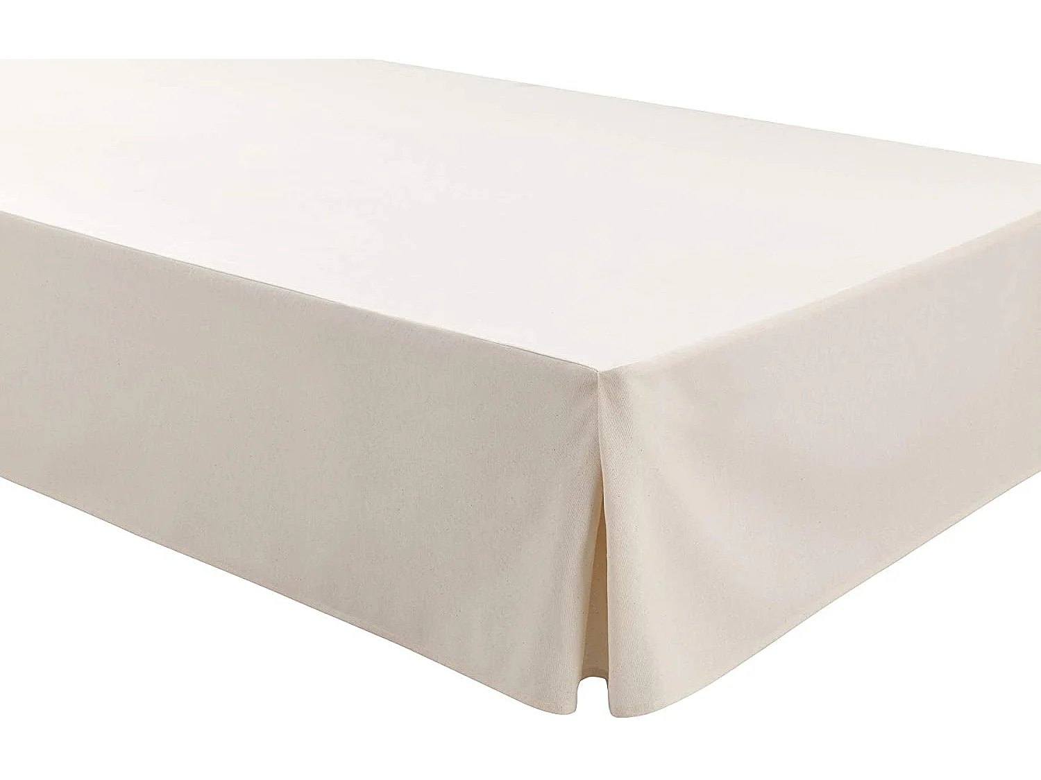 ESTORALIS | Cubre Canape Tejido Loneta Lisa | Para Cama 105 cm. ( 105x200 cm. AnchoxAlto ) Volante 30 cm. alto | Modelo LONETA Color Crudo