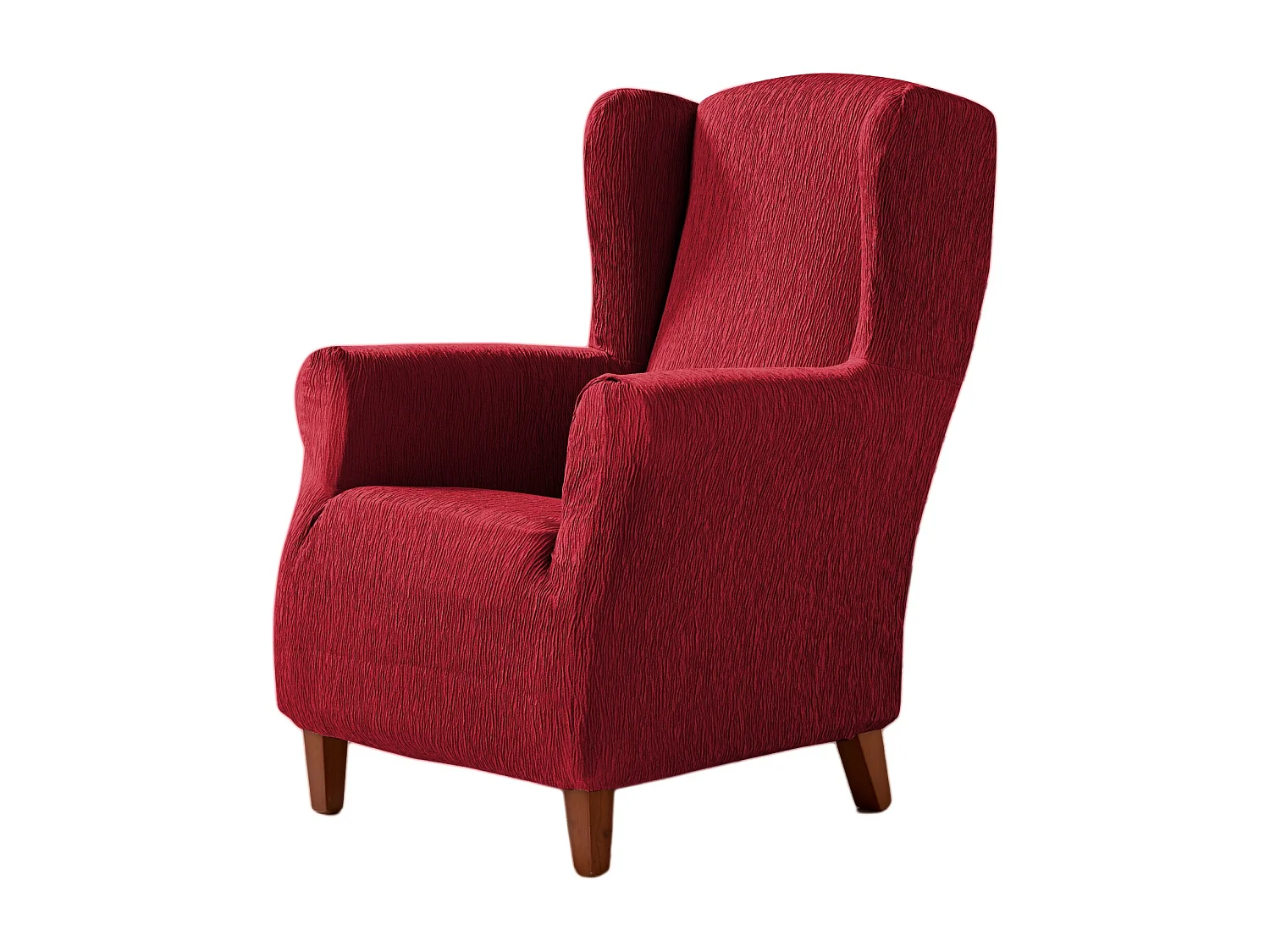 ESTORALIS | Funda Sillon Tejido Elastico Resistente | Para Sillon Orejero | Tamaño ( de 70 a 110 cm. )  | Modelo BETA Color Burdeos