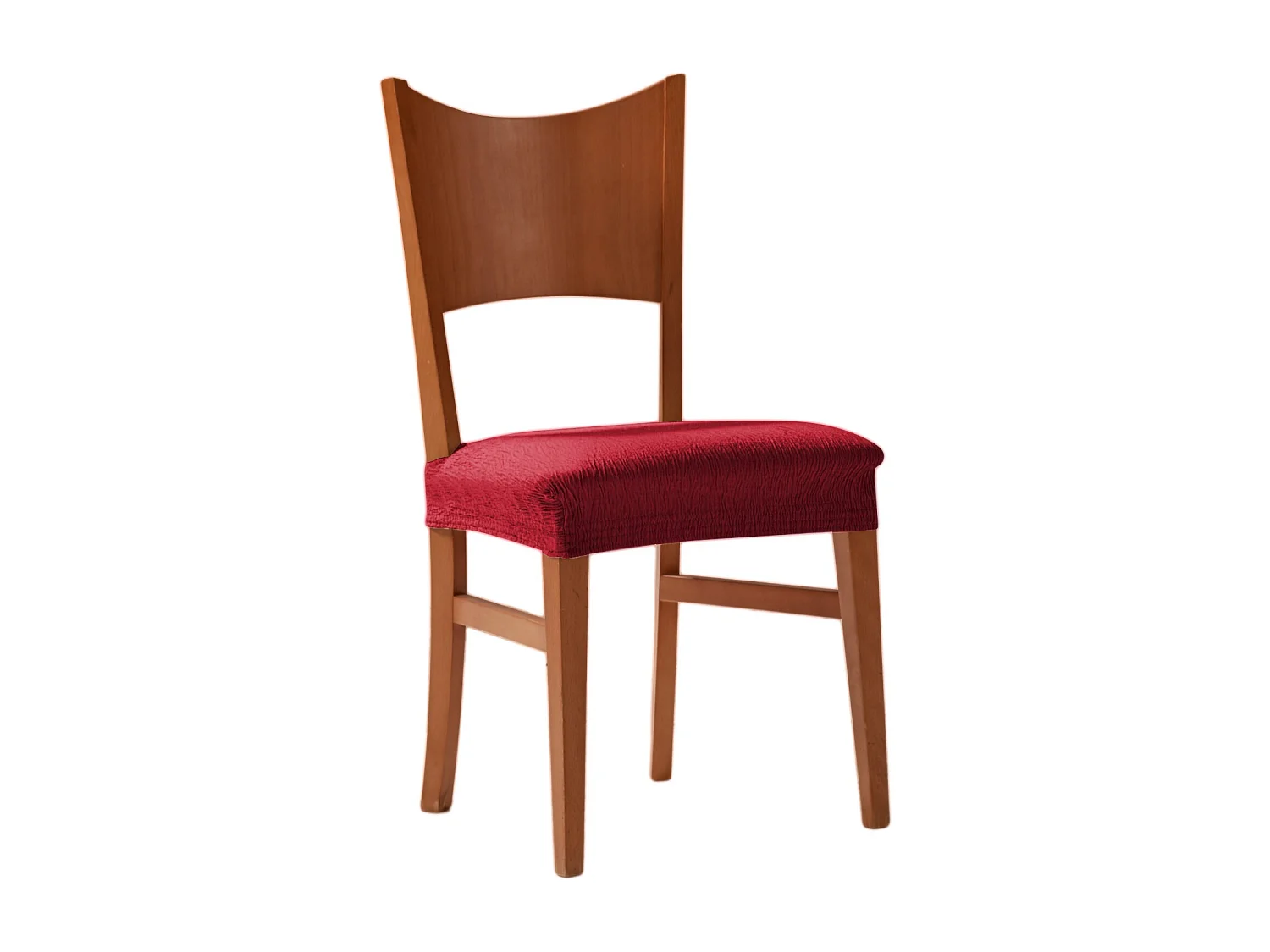 ESTORALIS | Funda de Asiento Tejido Elastico Resistente | Para Asiento de Silla | Tamaño (45x45 cm.)  | Modelo BETA Color Burdeos