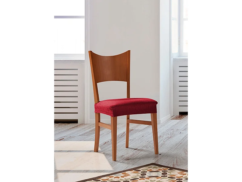 ESTORALIS | Funda de Asiento Tejido Elastico Resistente | Para Asiento de Silla | Tamaño (45x45 cm.)  | Modelo BETA Color Burdeos