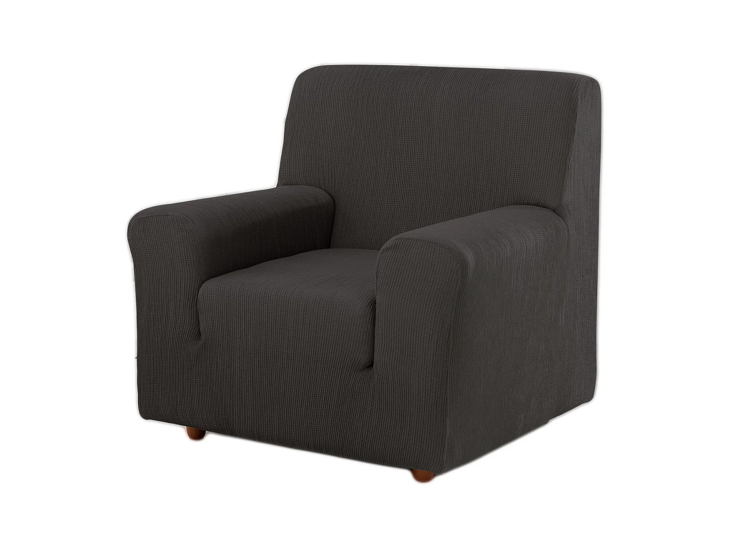 ESTORALIS | Funda de Sofá Tejido Elastico Resistente | Para Sillon 1 Plaza | Tamaño ( de 70 a 110 cm. )  | Modelo BERTA Color Antracita