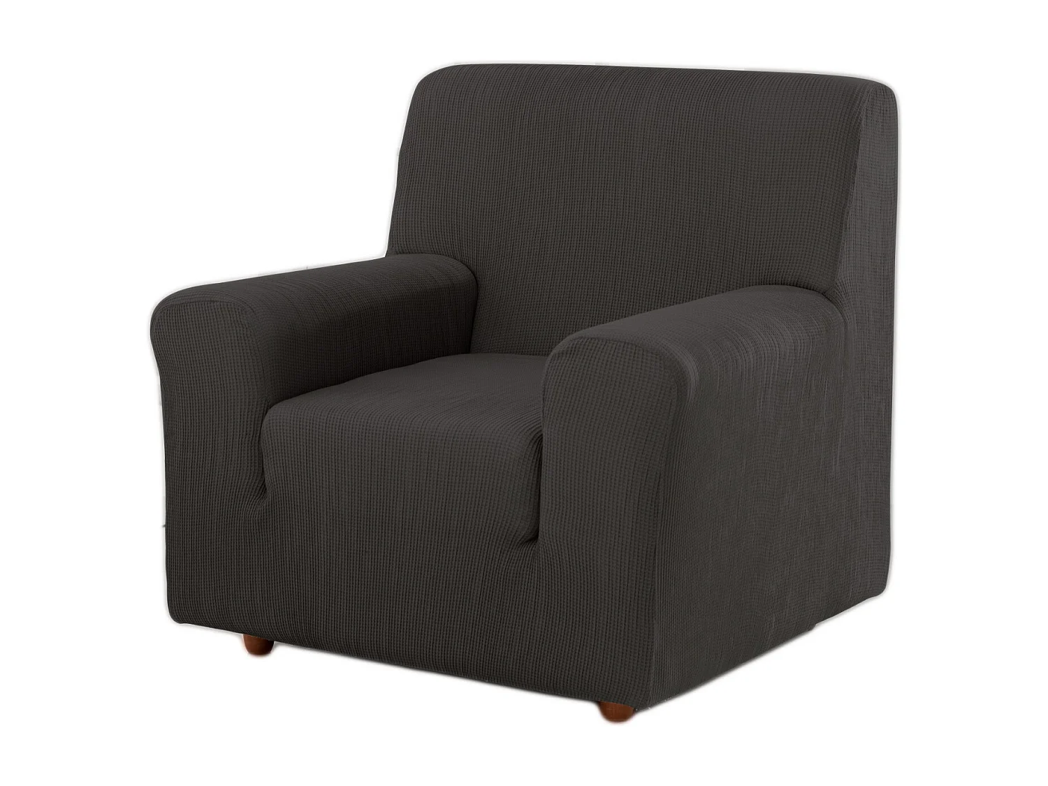 ESTORALIS | Funda de Sofá Tejido Elastico Resistente | Para Sillon 1 Plaza | Tamaño ( de 70 a 110 cm. )  | Modelo BERTA Color Antracita