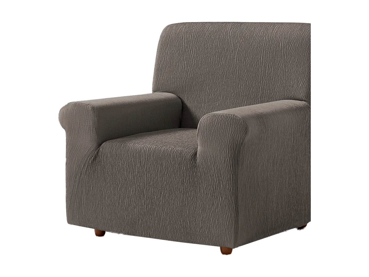 ESTORALIS | Funda de Sofá Tejido Elastico Resistente | Para Sillon 1 Plaza | Tamaño ( de 70 a 110 cm. )  | Modelo BETA Color Tabaco