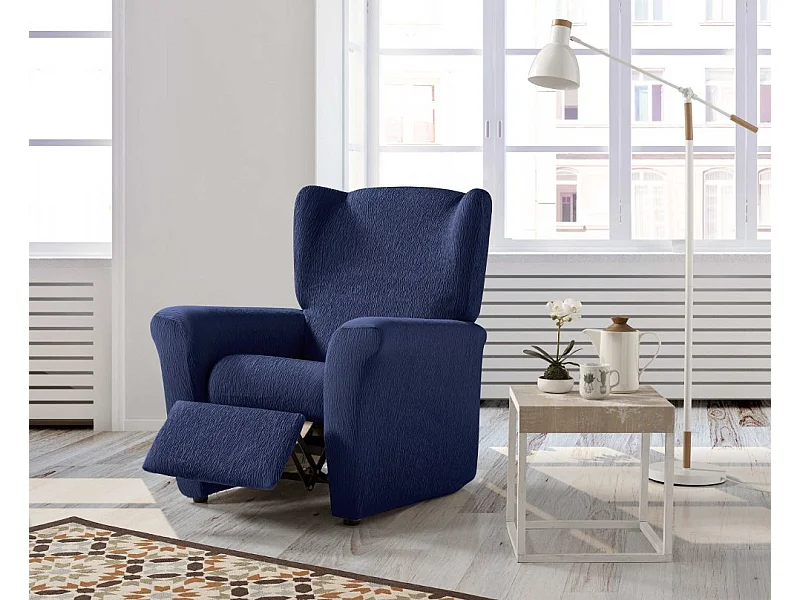 ESTORALIS | Funda Sillon Tejido Elastico Resistente | Para Sillon Relax | Tamaño ( de 70 a 90 cm. )  | Modelo BETA Color Azulon