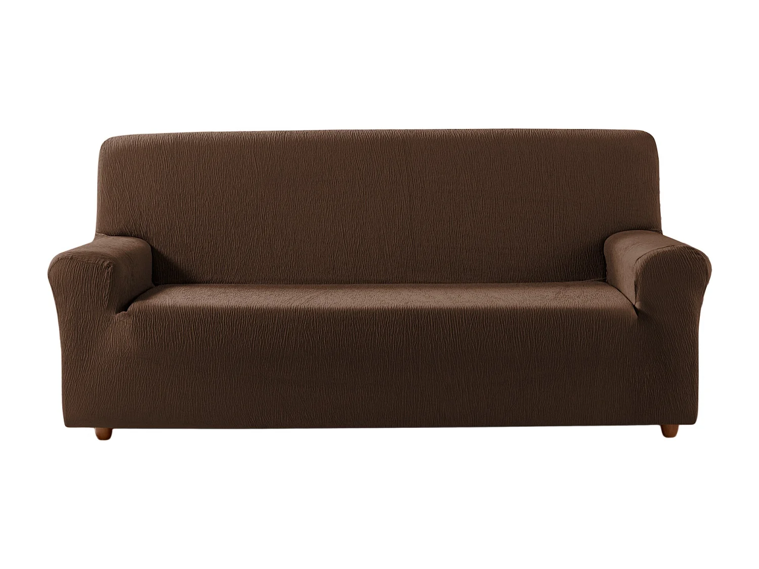ESTORALIS | Funda de Sofá Tejido Elastico Resistente | Para Sofá 4 Plazas | Tamaño ( de 220 a 260 cm. )  | Modelo BETA Color Chocolate