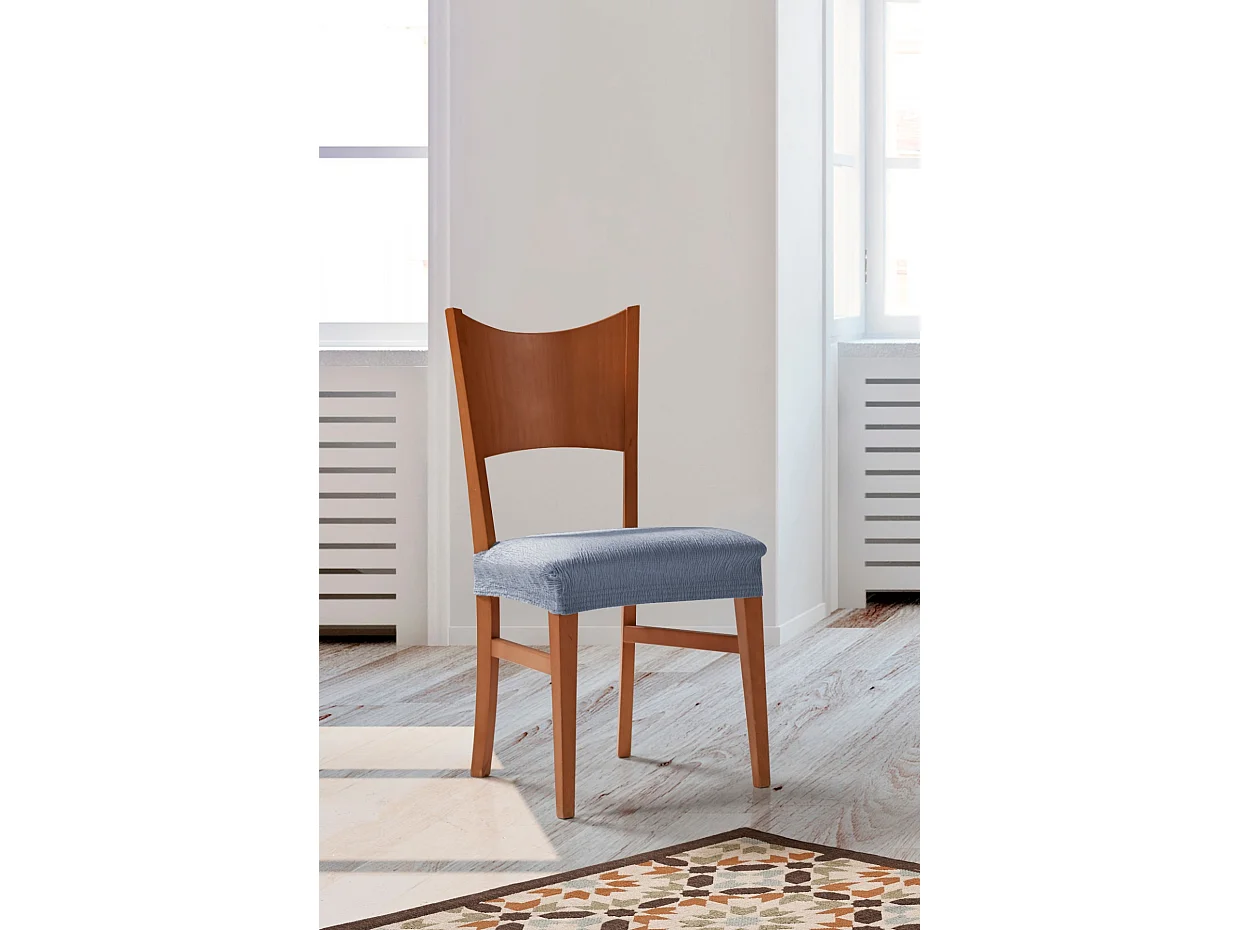 ESTORALIS | Funda de Asiento Tejido Elastico Resistente | Para Asiento de Silla | Tamaño (45x45 cm.)  | Modelo BETA Color Celeste