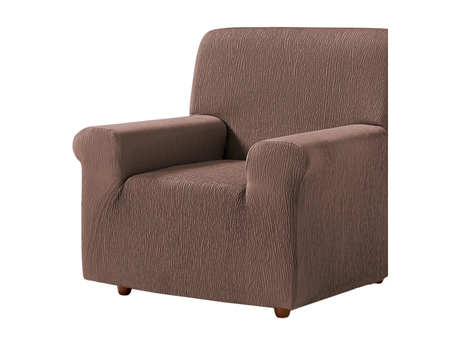 ESTORALIS | Funda de Sofá Tejido Elastico Resistente | Para Sillon 1 Plaza | Tamaño ( de 70 a 110 cm. )  | Modelo BETA Color Caldera