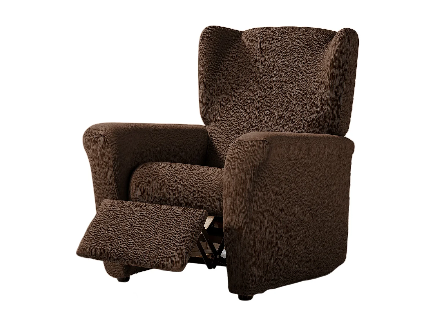 ESTORALIS | Funda Sillon Tejido Elastico Resistente | Para Sillon Relax | Tamaño ( de 70 a 90 cm. )  | Modelo BETA Color Chocolate