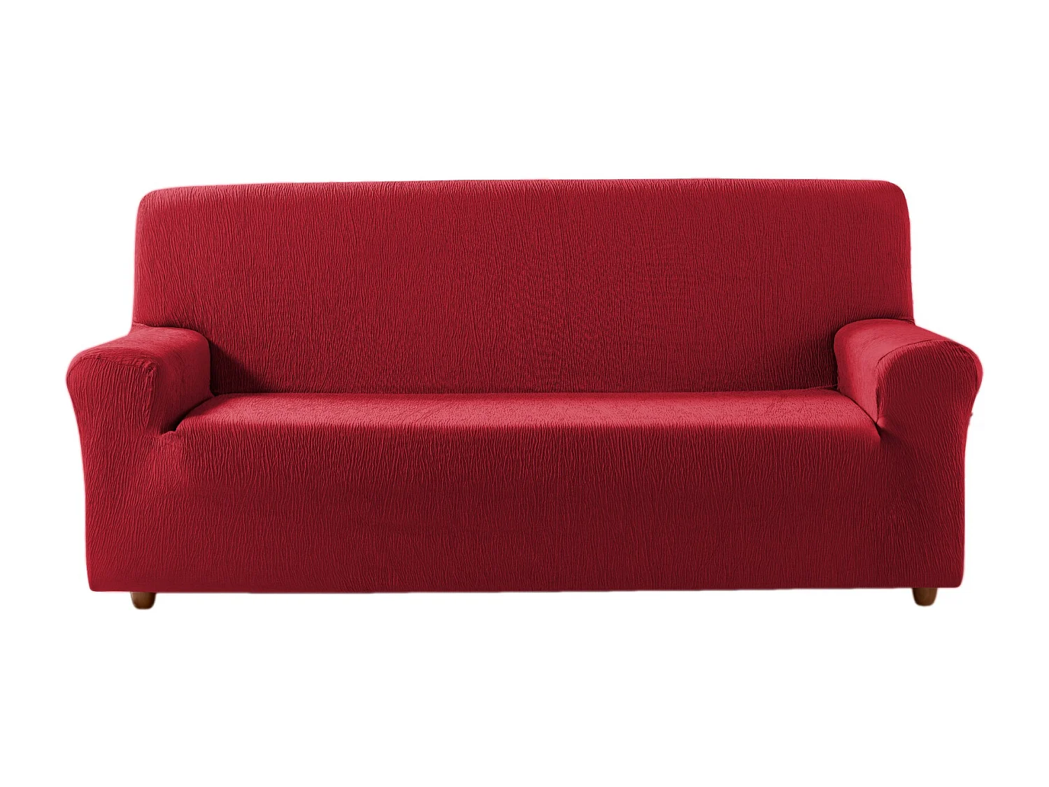 ESTORALIS | Funda de Sofá Tejido Elastico Resistente | Para Sofá 4 Plazas | Tamaño ( de 220 a 260 cm. )  | Modelo BETA Color Burdeos