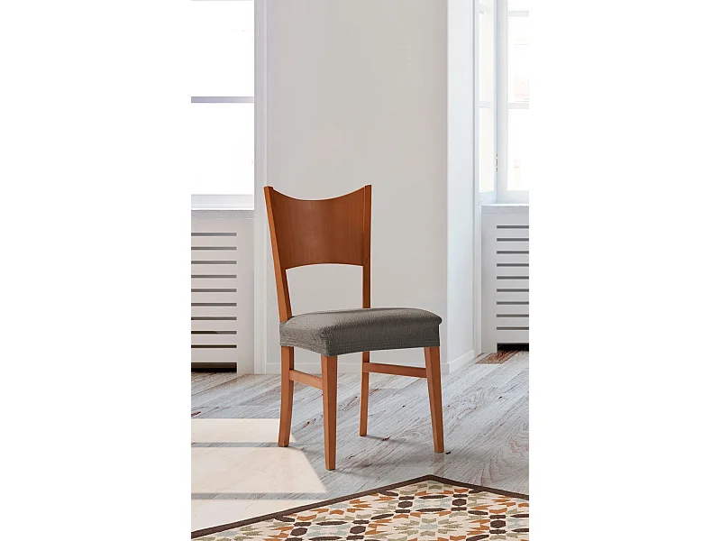 ESTORALIS | Funda de Asiento Tejido Elastico Resistente | Para Asiento de Silla | Tamaño (45x45 cm.)  | Modelo BETA Color Tabaco