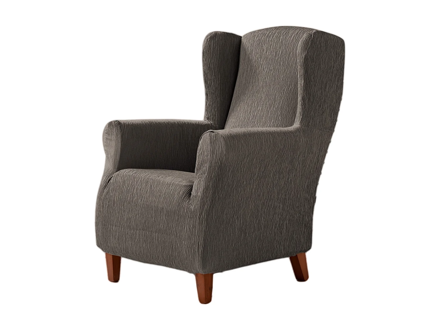 ESTORALIS | Funda Sillon Tejido Elastico Resistente | Para Sillon Orejero | Tamaño ( de 70 a 110 cm. )  | Modelo BETA Color Tabaco