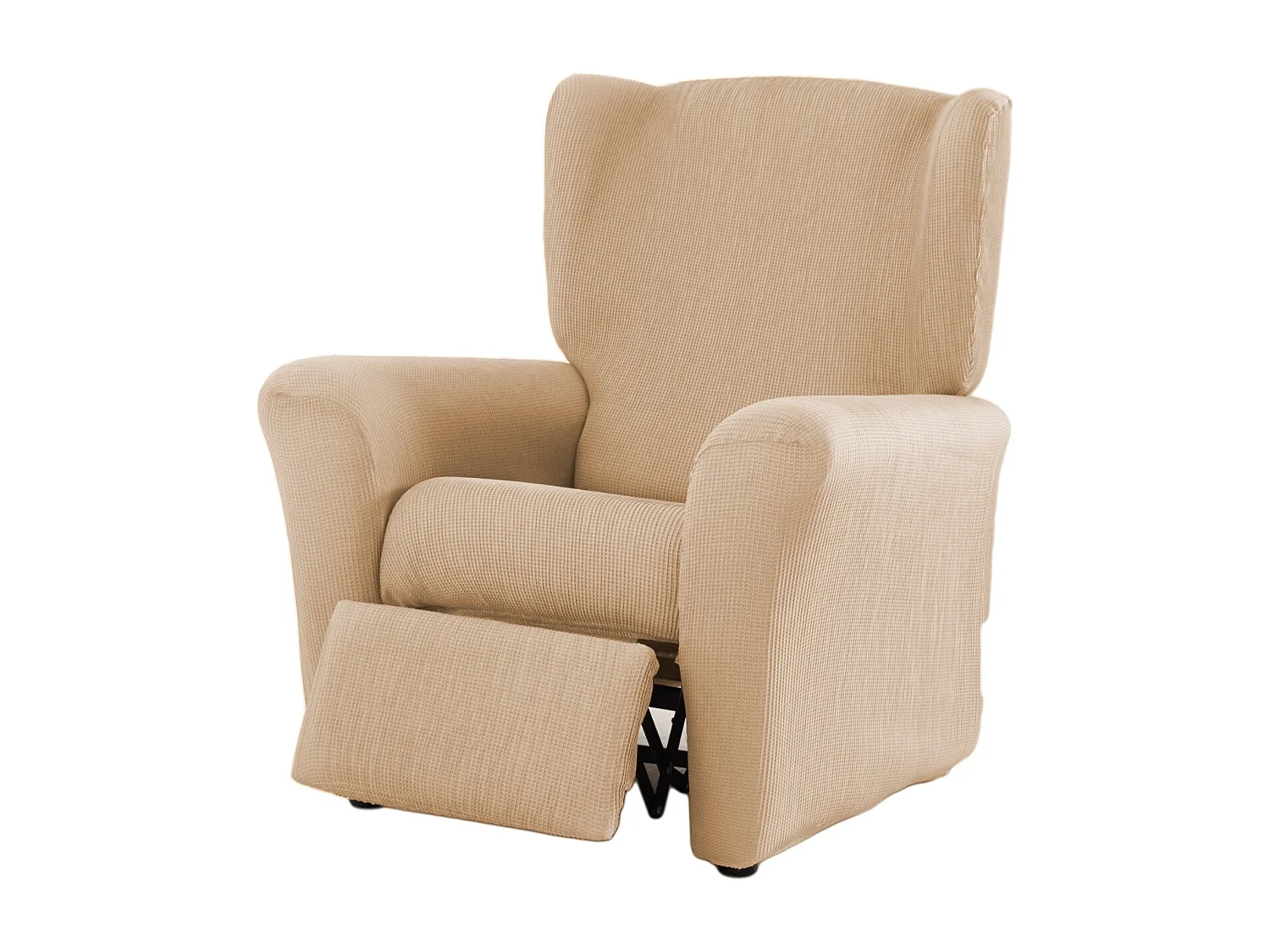 ESTORALIS | Funda Sillon Tejido Elastico Resistente | Para Sillon Relax | Tamaño ( de 70 a 90 cm. )  | Modelo BERTA Color Maquillaje