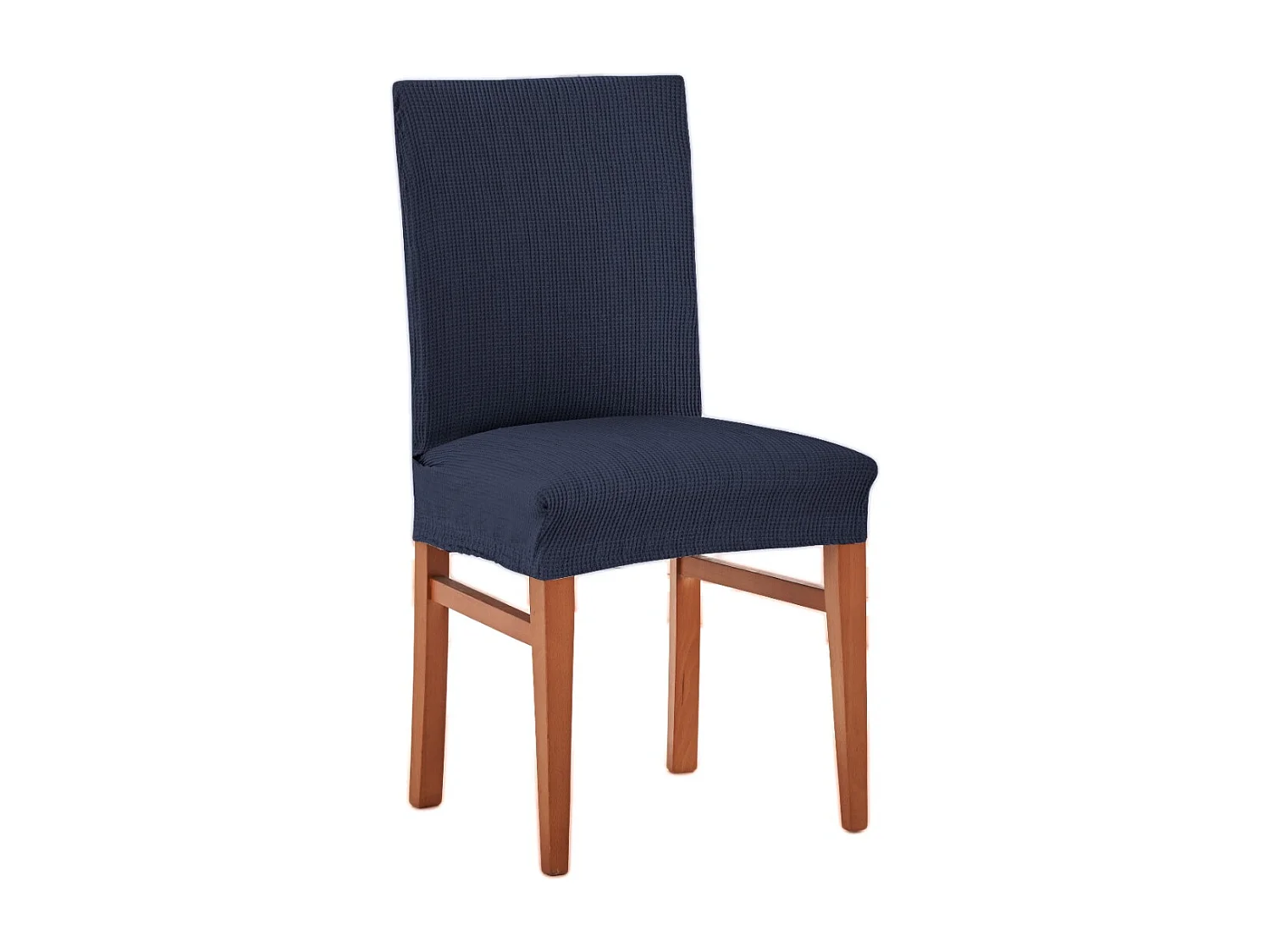 ESTORALIS | Funda de Silla  Tejido Elastico Resistente | Para Silla con Respaldo | Tamaño (45x45 cm.) 50 cm. Alto | Modelo BERTA Color Marino