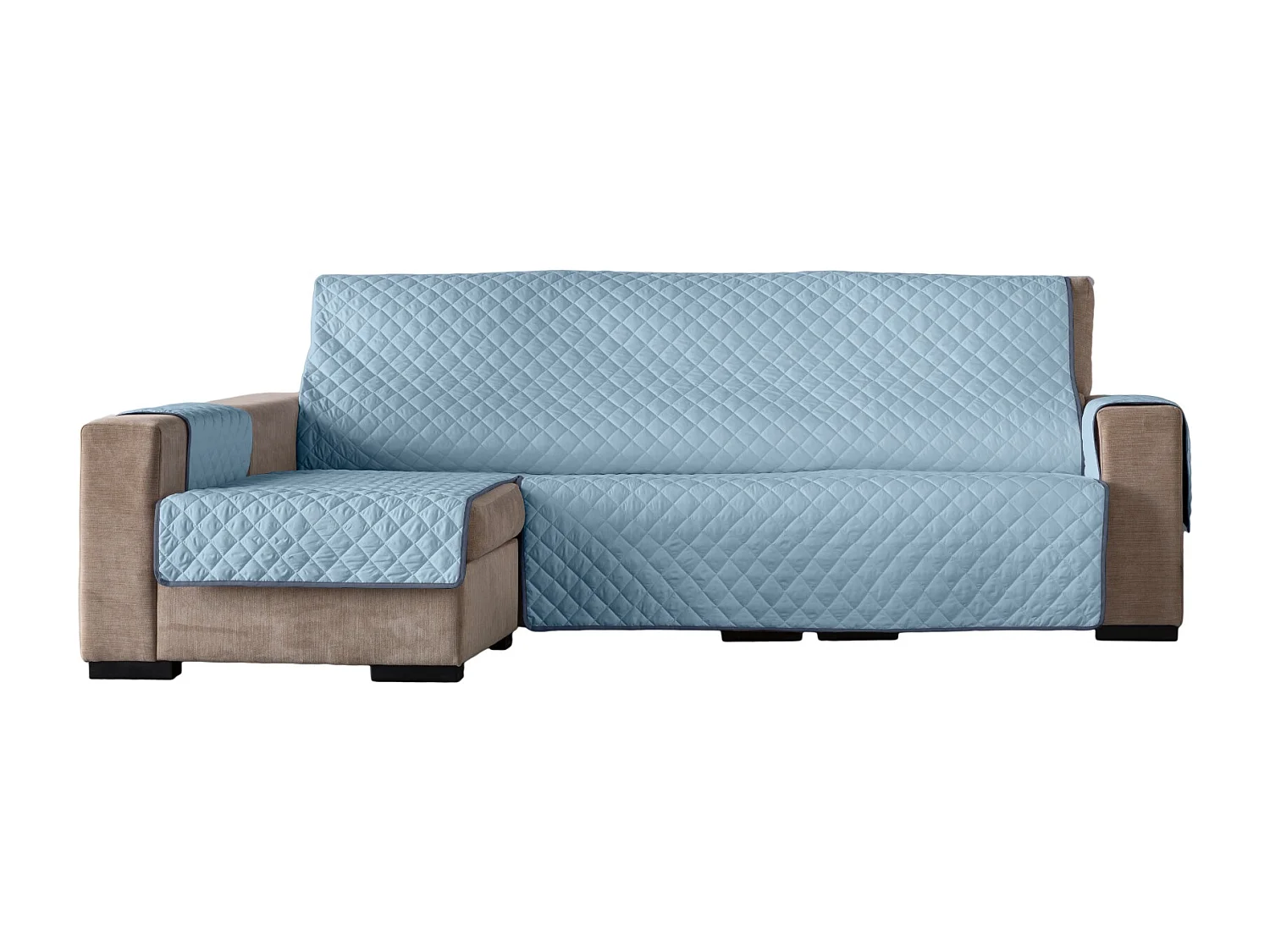 ESTORALIS | Cubre Sofá Acolchado  | Chaisse Longue 290 cm Brazo Izquierdo | Tela 290 x 255 cm | Modelo EDEN Color Fuxia