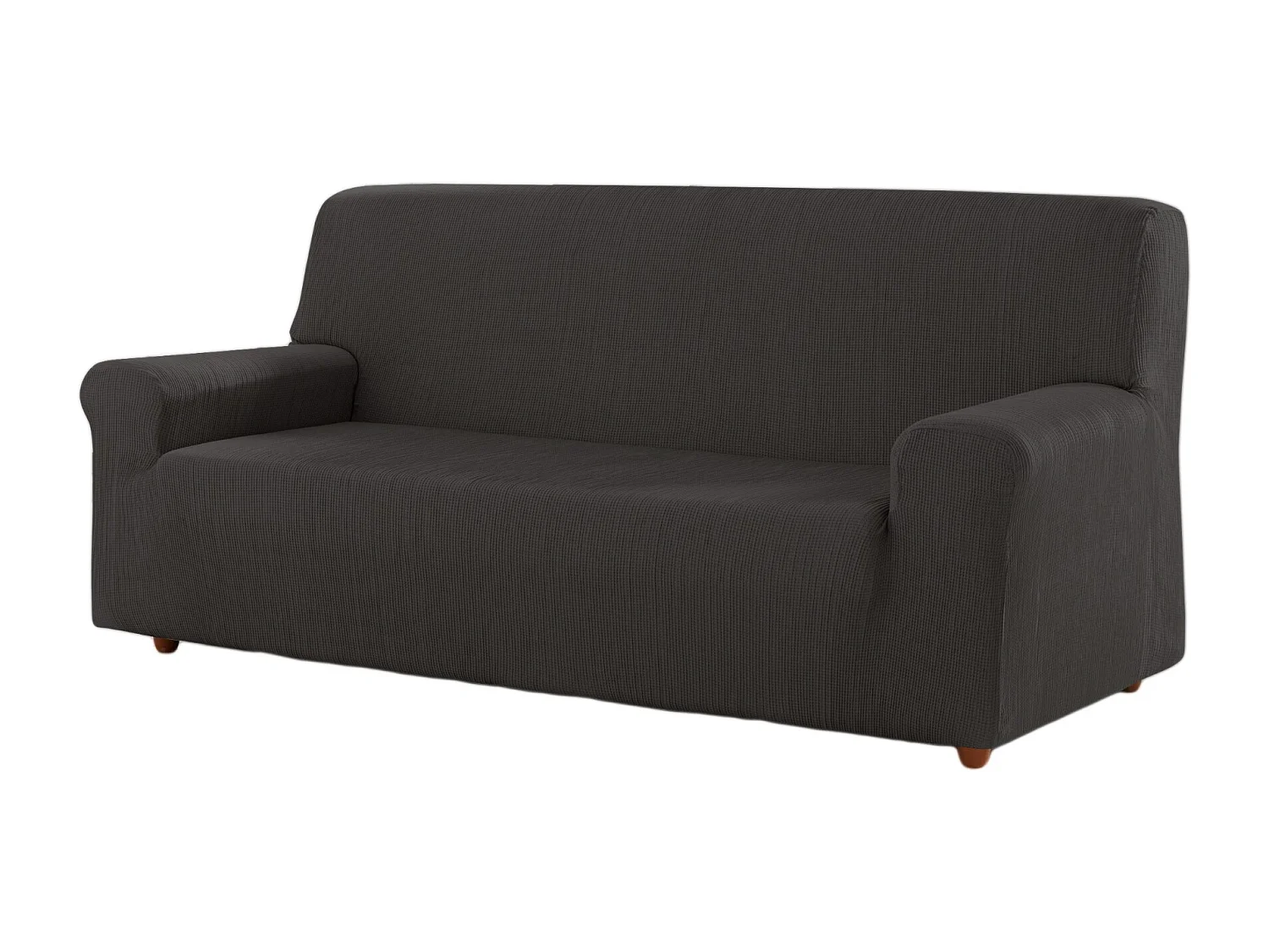 ESTORALIS | Funda de Sofá Tejido Elastico Resistente | Para Sofá 4 Plazas | Tamaño ( de 220 a 260 cm. )  | Modelo BERTA Color Antracita