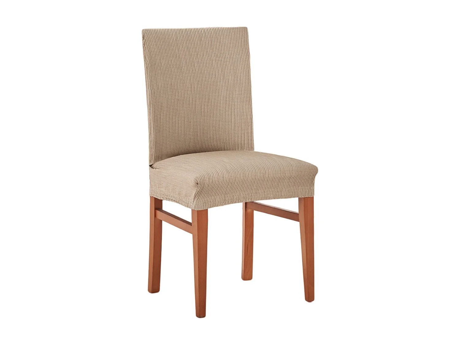 ESTORALIS | Funda de Silla  Tejido Elastico Resistente | Para Silla con Respaldo | Tamaño (45x45 cm.) 50 cm. Alto | Modelo BERTA Color Lino